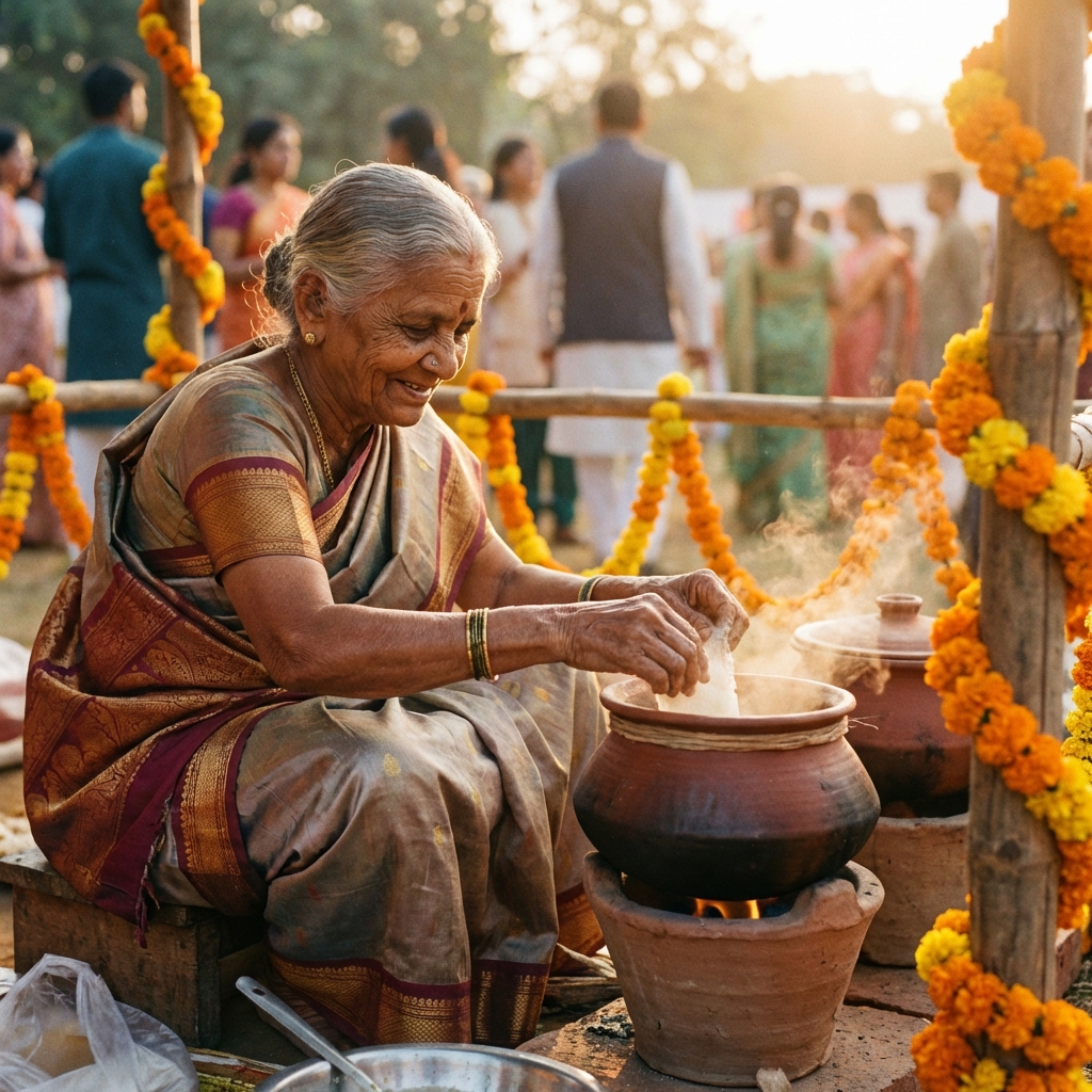 Live Pootarekulu making at an event